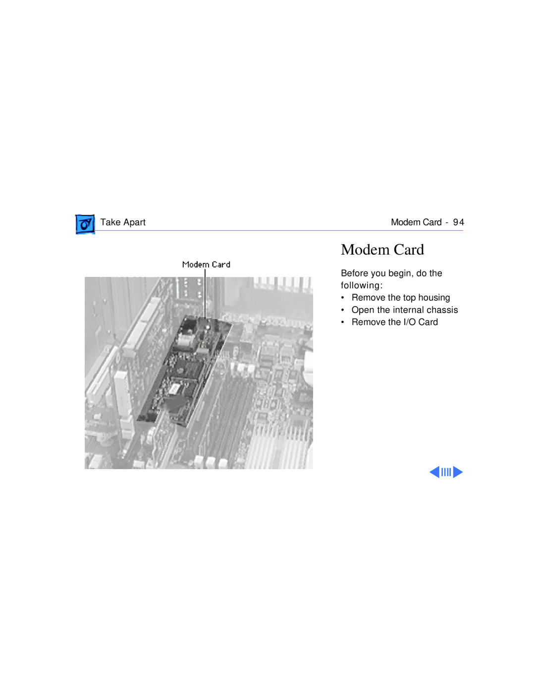 Apple G3 manual Modem Card 