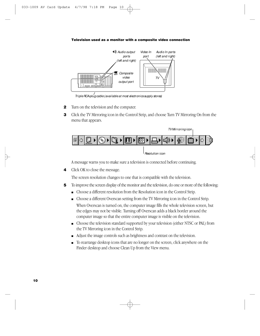 Apple G3 manual Audio output 