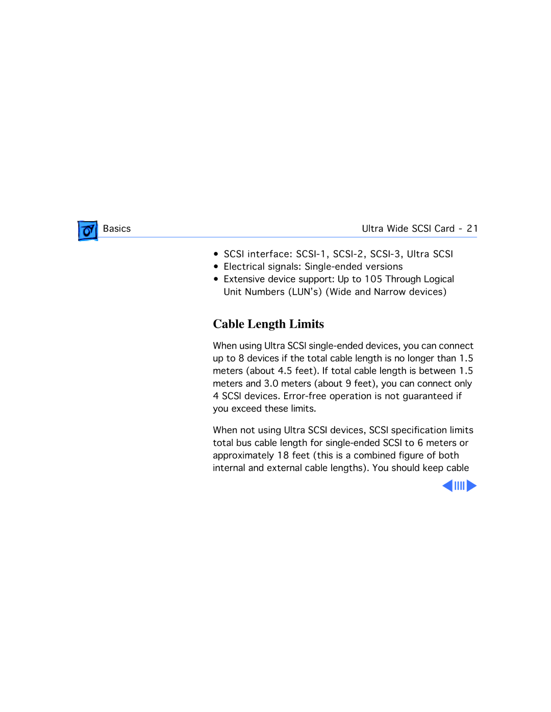 Apple G3 manual Cable Length Limits 