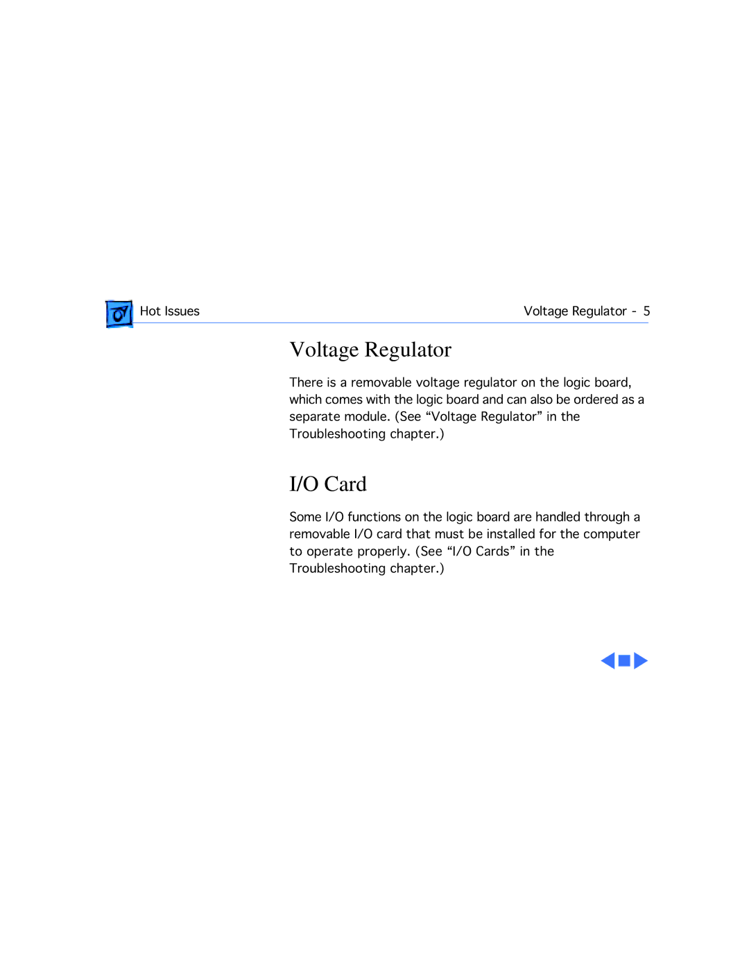 Apple G3 manual Voltage Regulator, Card 