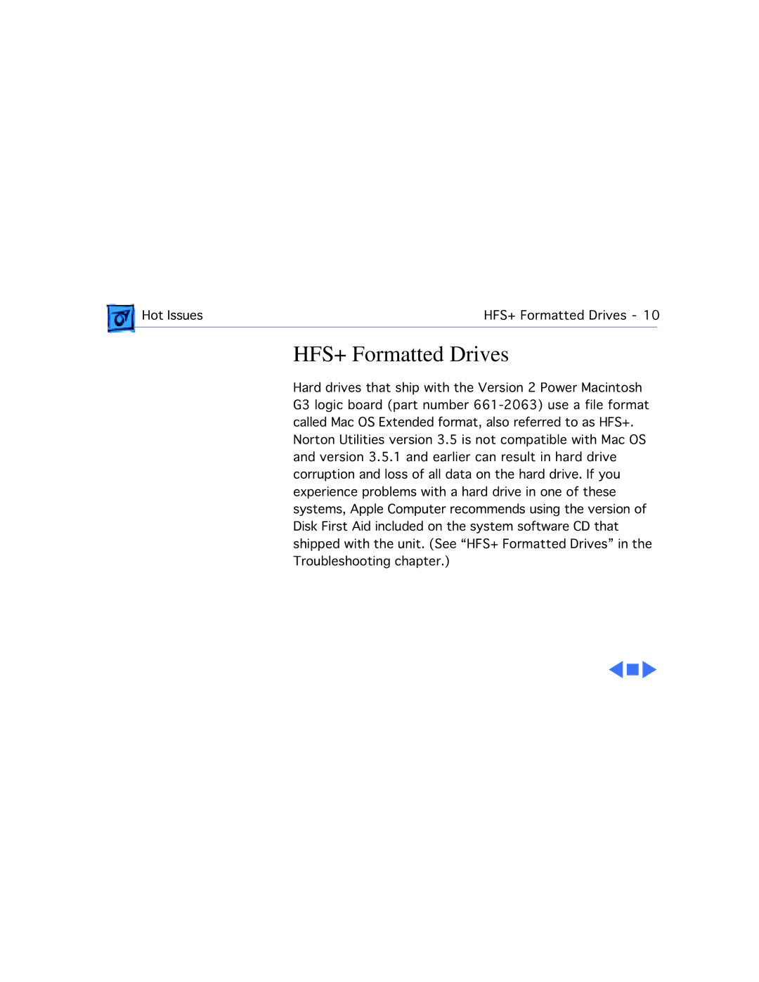 Apple G3 manual HFS+ Formatted Drives 