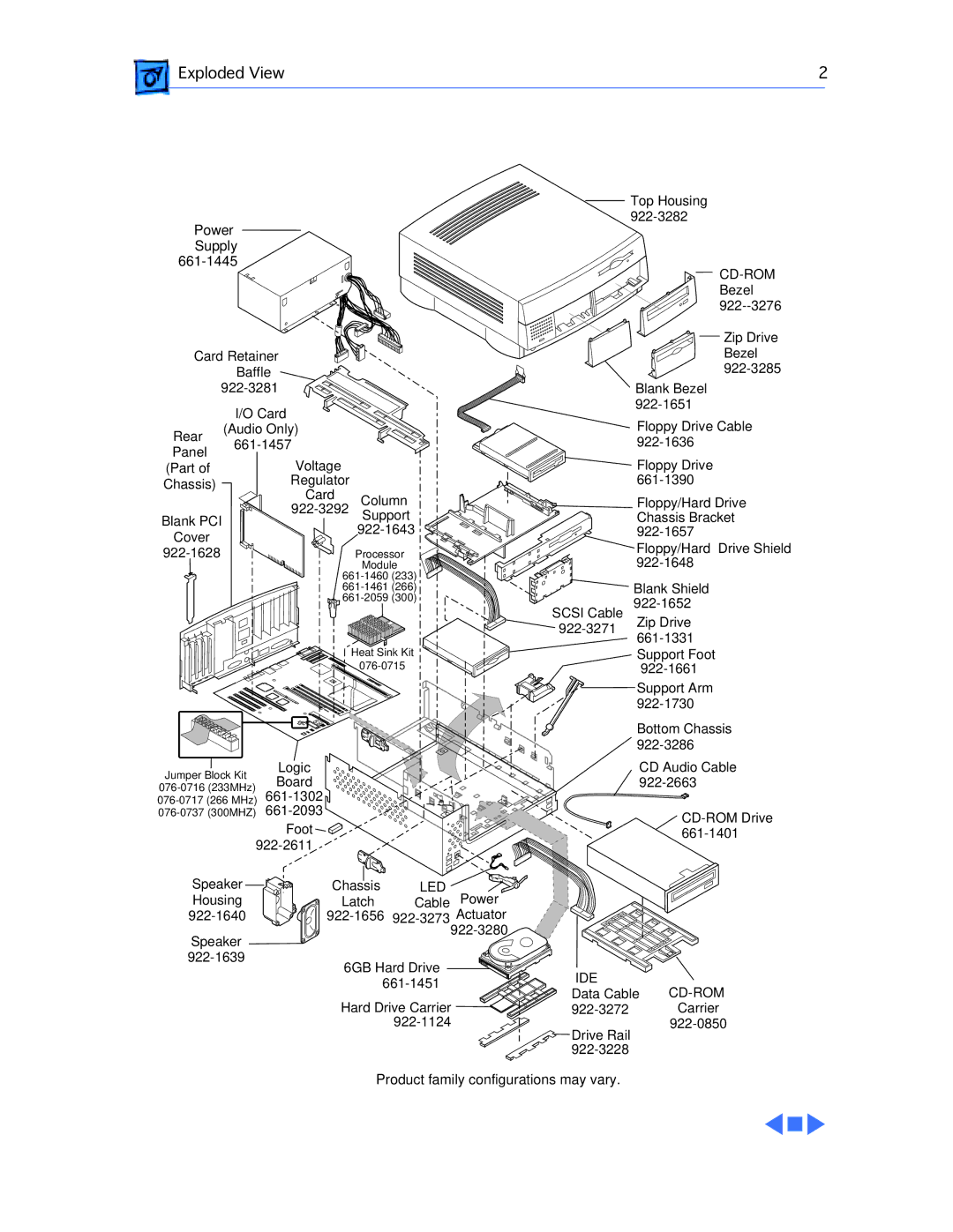 Apple G3 manual Exploded View 