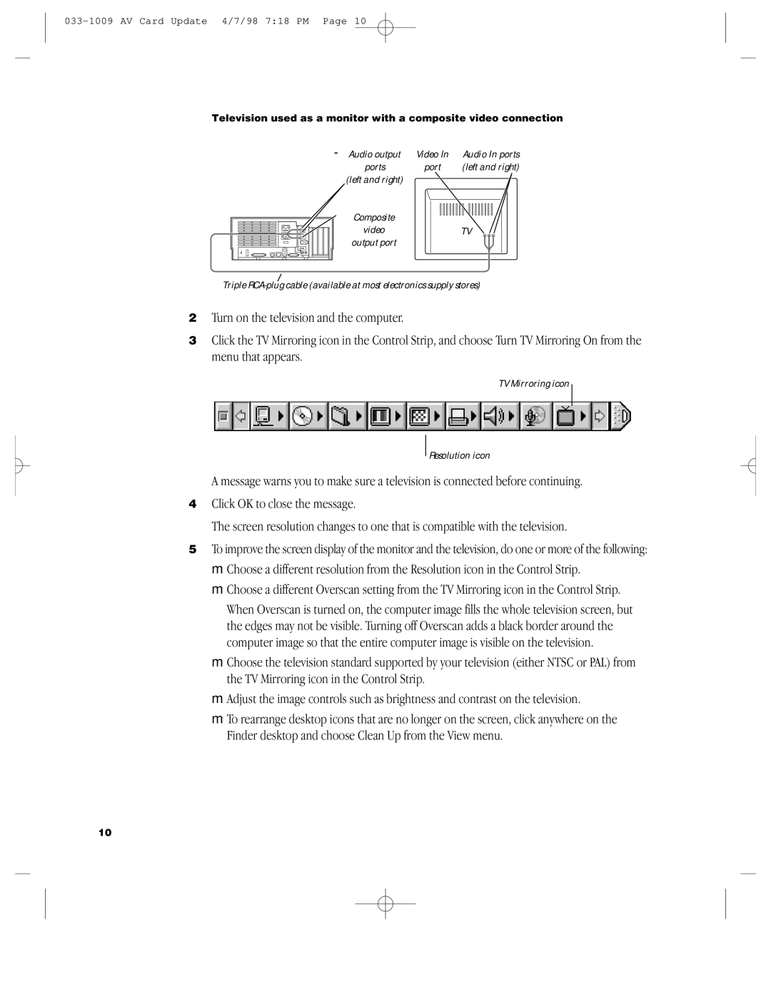 Apple G3 manual Audio output 