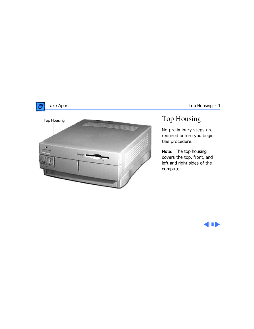 Apple G3 manual Top Housing 