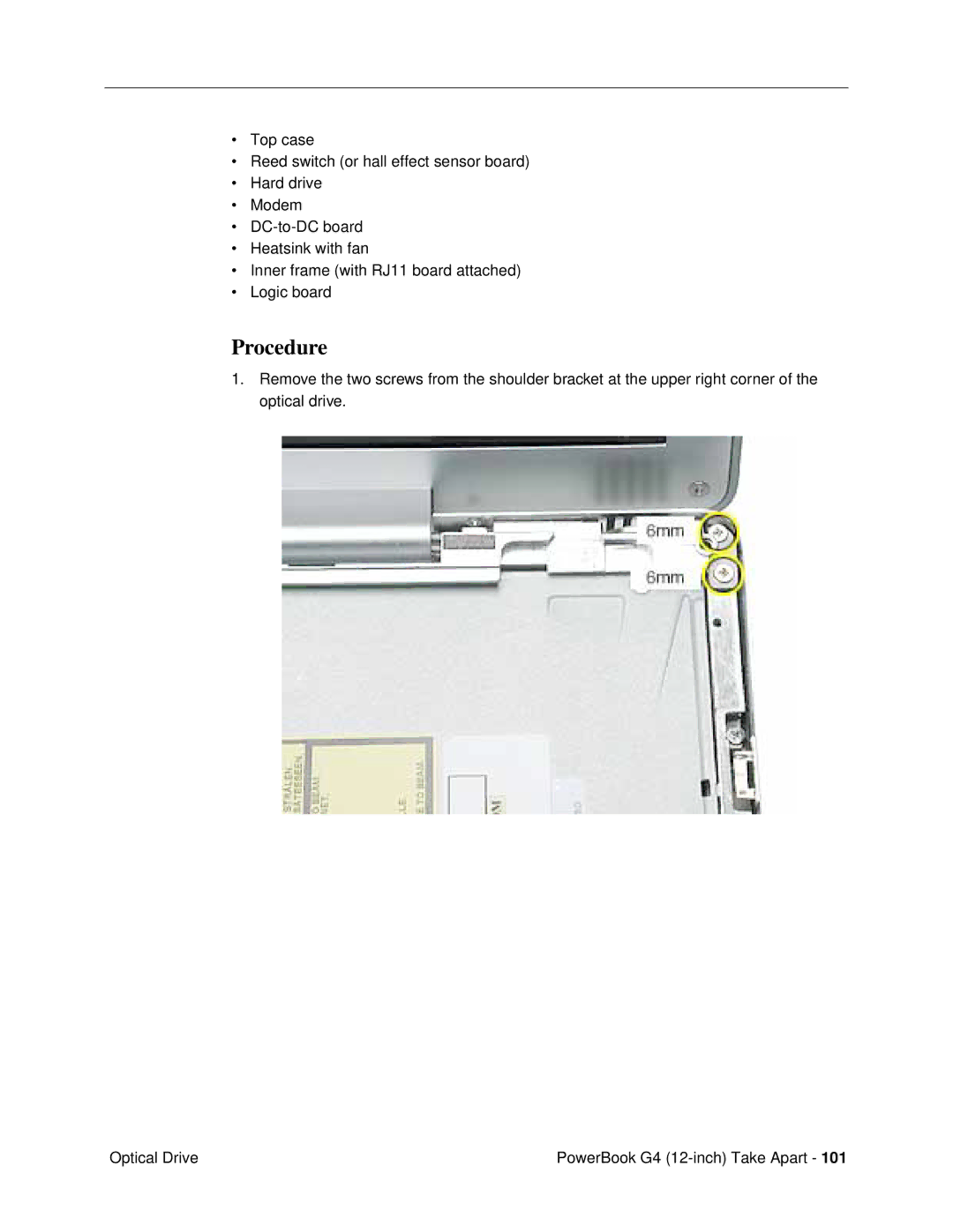 Apple G4 (12-INCH DVI) manual Procedure 