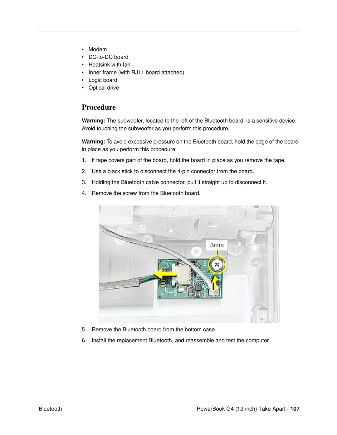 Apple G4 (12-INCH DVI) manual Procedure 