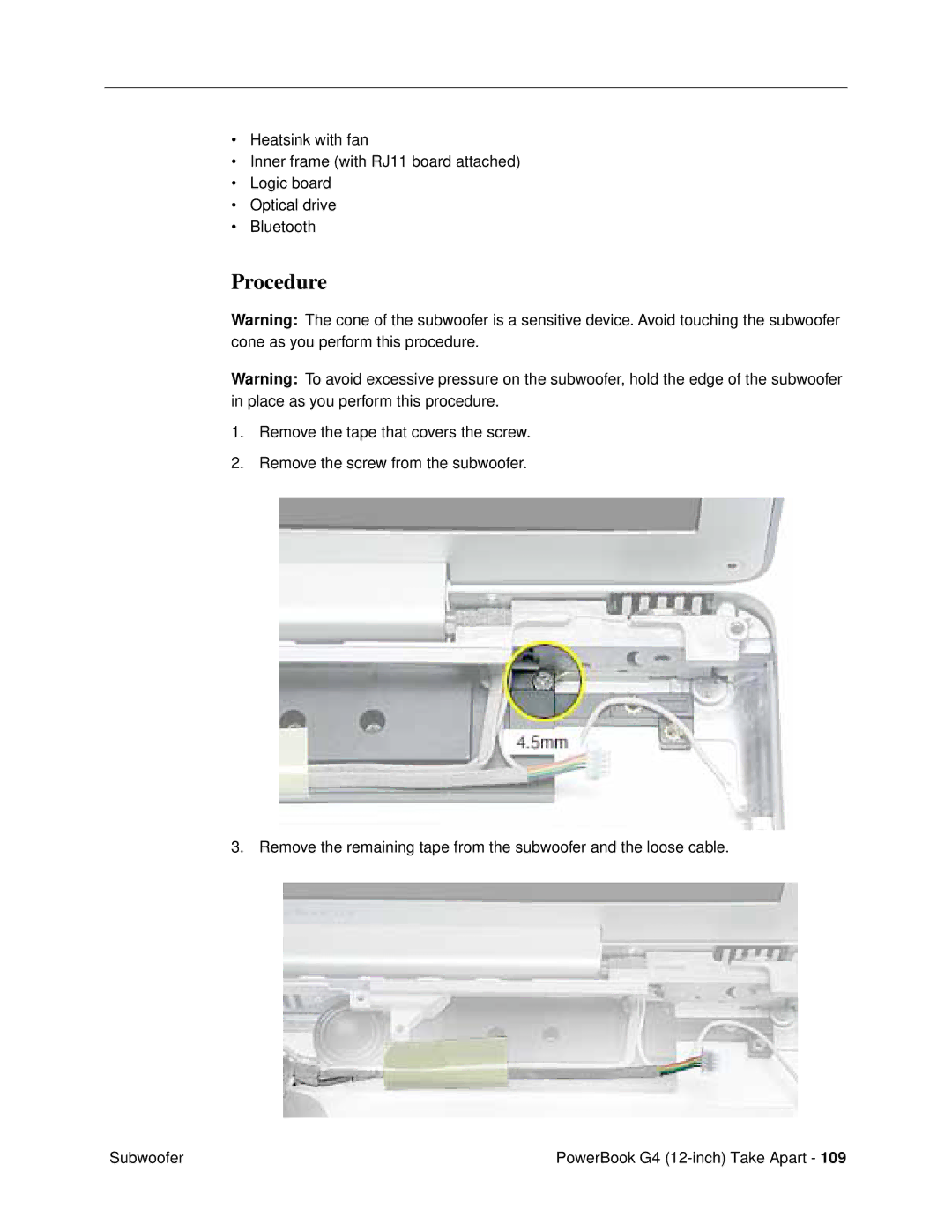 Apple G4 (12-INCH DVI) manual Procedure 