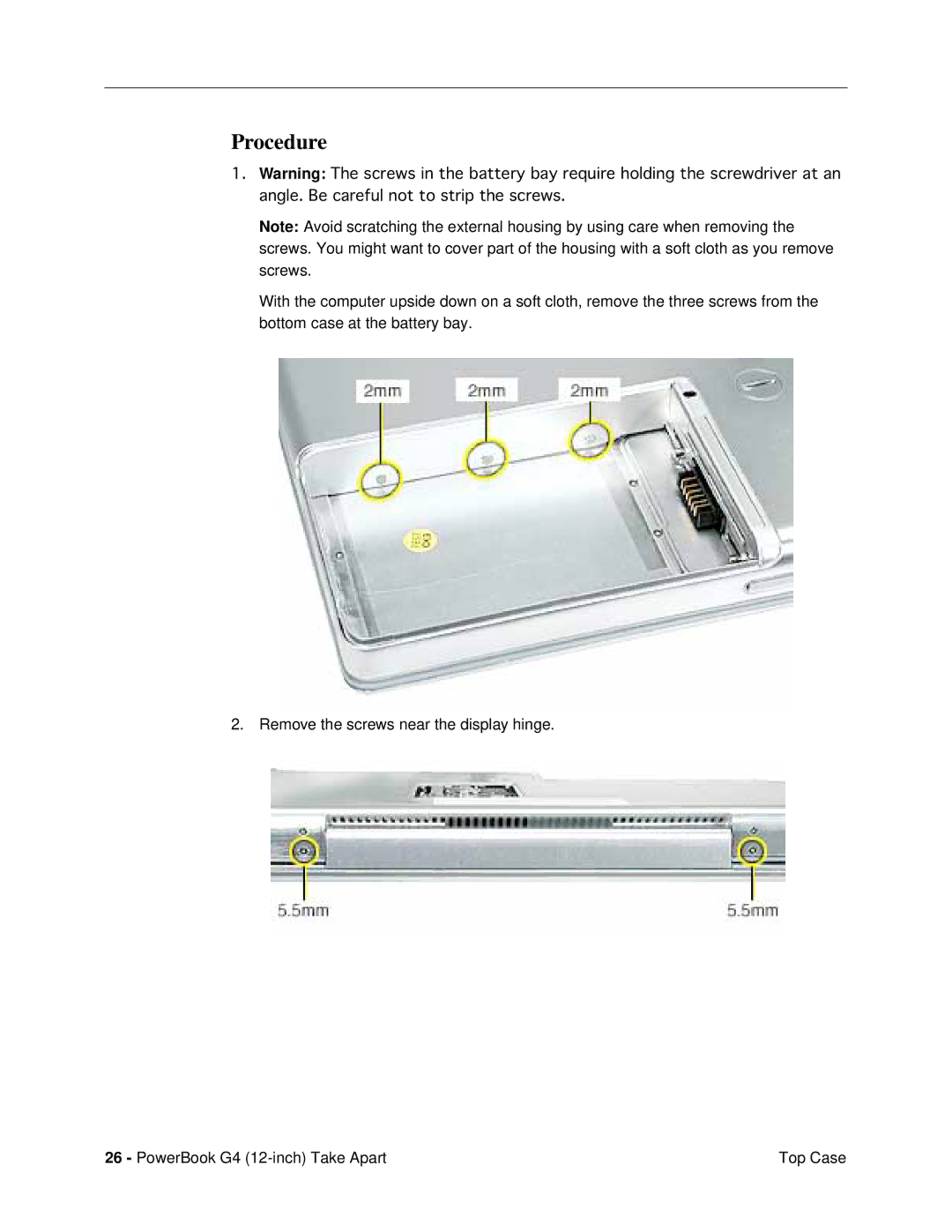 Apple G4 (12-INCH DVI) manual Procedure 