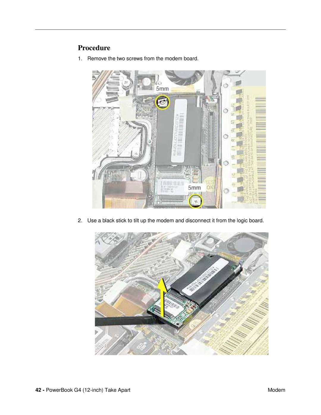 Apple G4 (12-INCH DVI) manual Procedure 