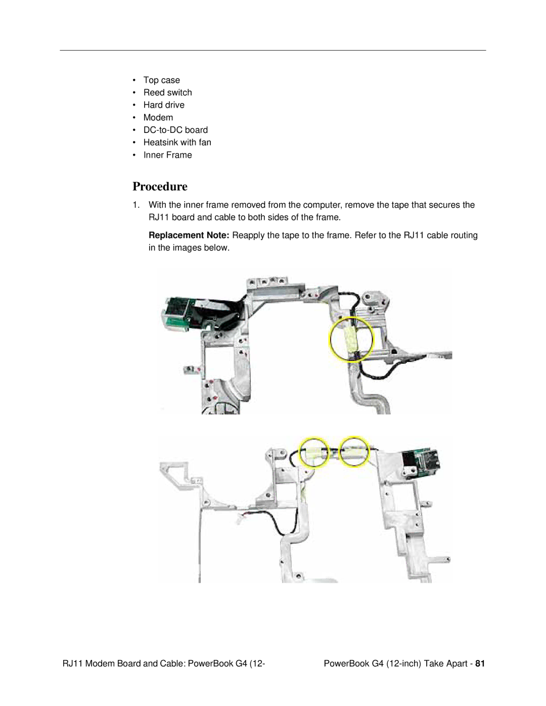 Apple G4 (12-INCH DVI) manual Procedure 