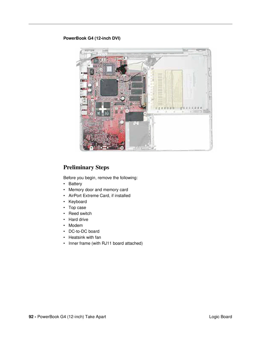 Apple G4 (12-INCH DVI) manual Preliminary Steps 