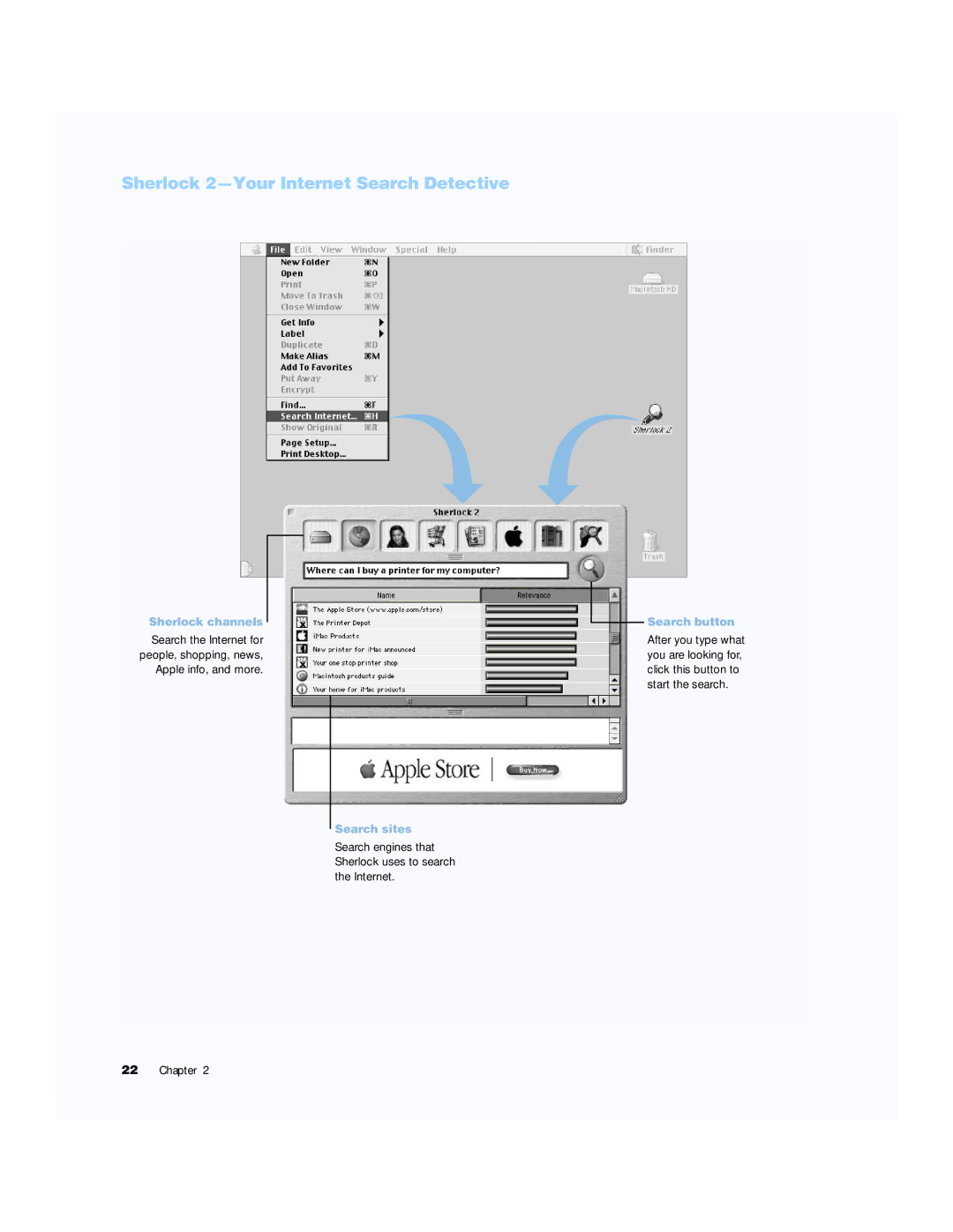 Apple G4 15 manual Sherlock 2-Your Internet Search Detective 