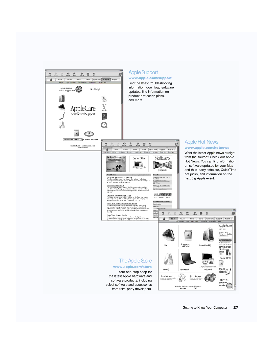 Apple G4 15 manual Apple Support 