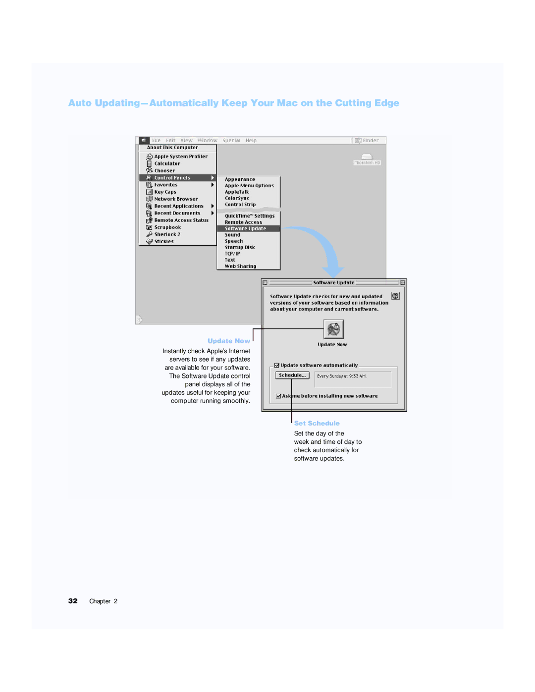 Apple G4 15 manual Set Schedule 