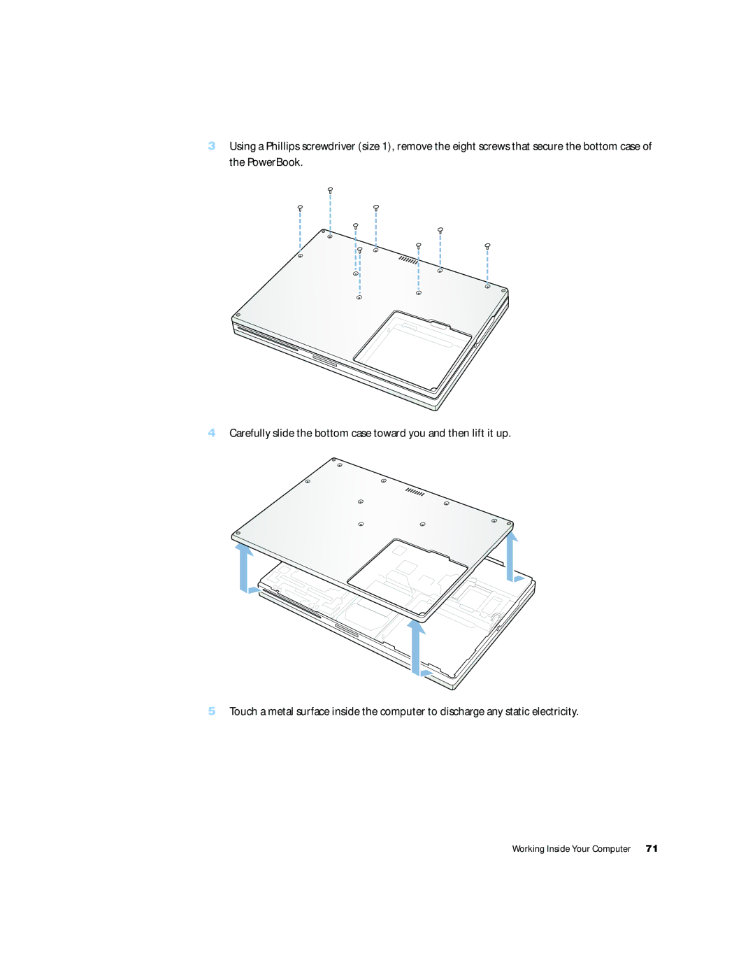 Apple G4 15 manual Working Inside Your Computer 