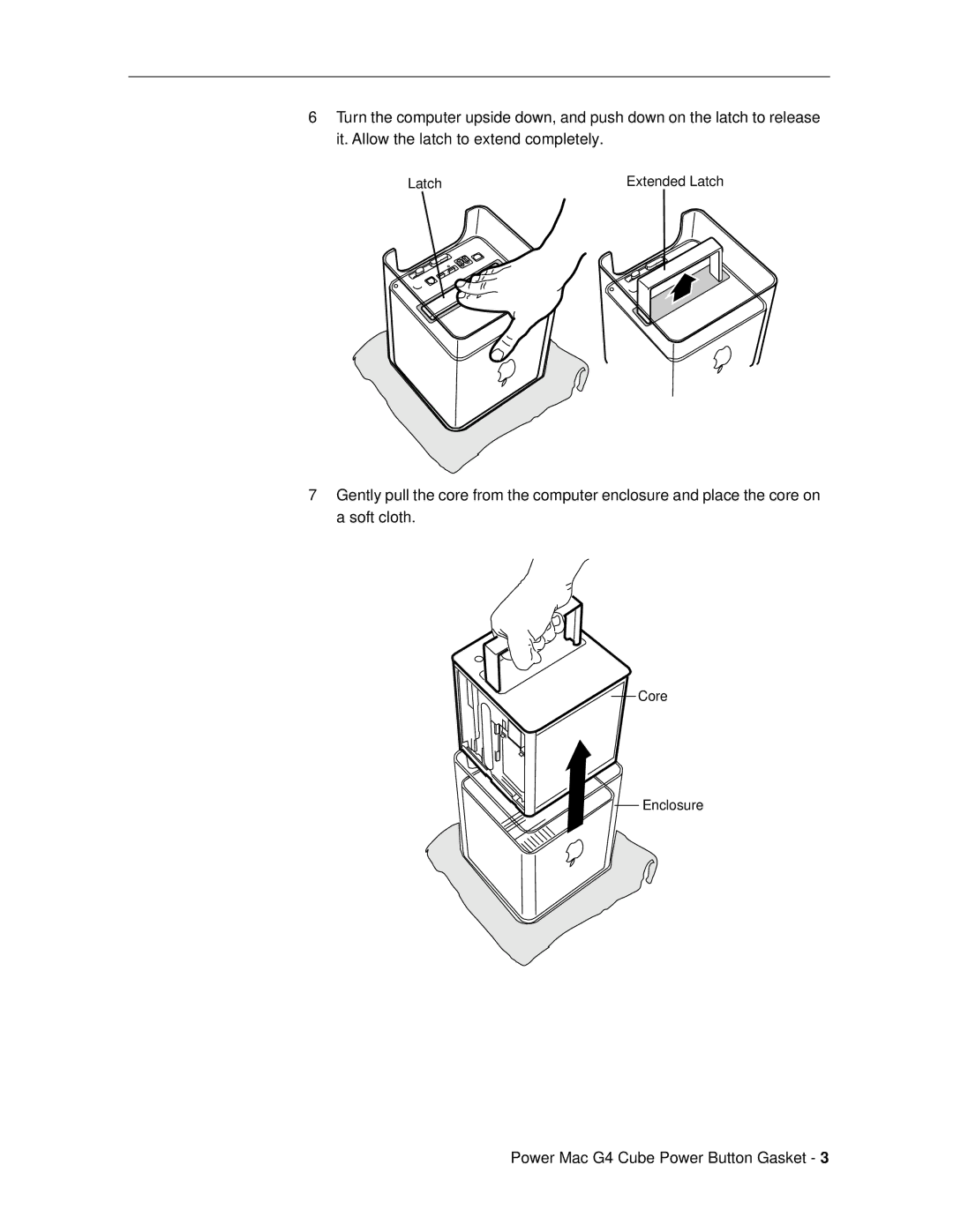 Apple 073-0584, G4 Cube warranty Latch Extended Latch 