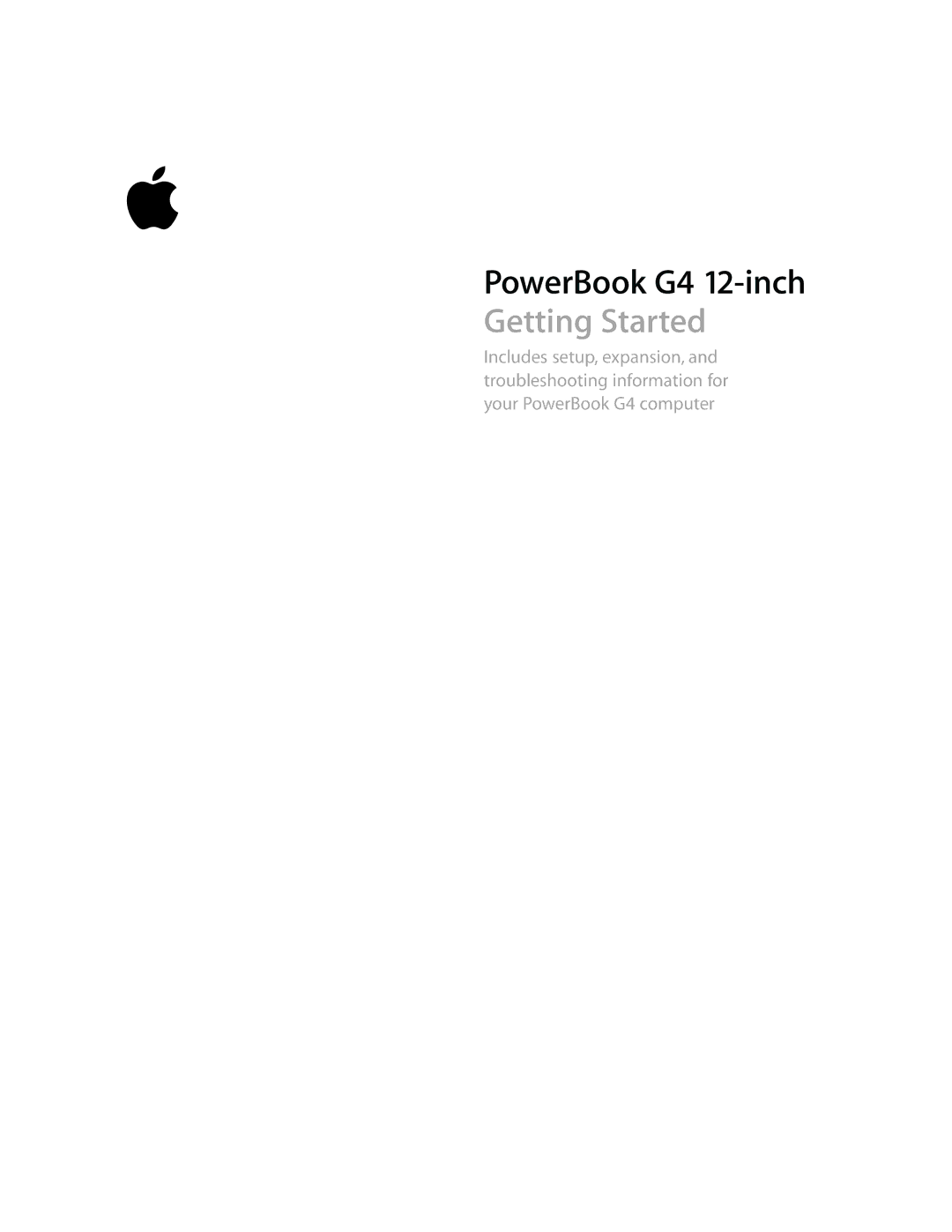 Apple G4 manual Getting Started 