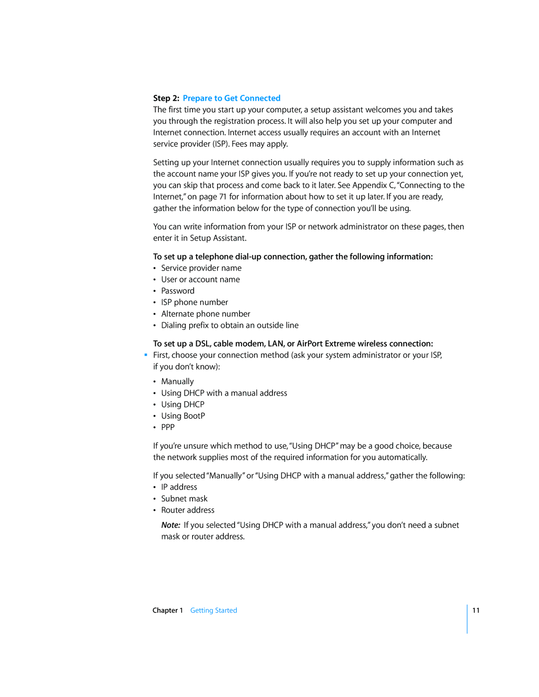 Apple G4 manual Prepare to Get Connected, Ppp 