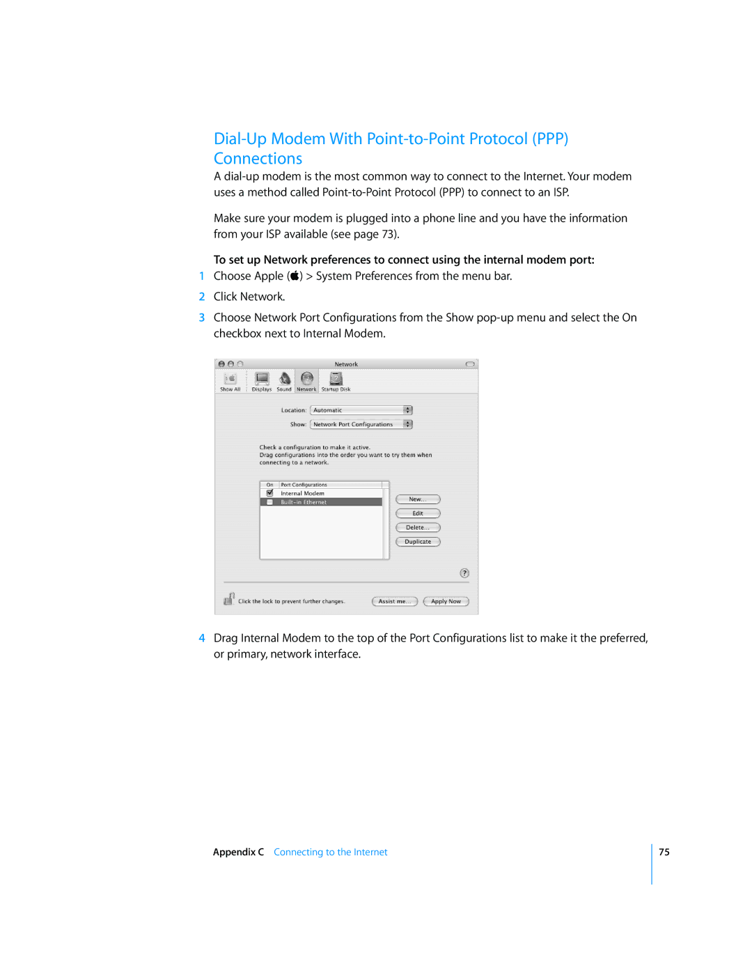 Apple G4 manual Dial-Up Modem With Point-to-Point Protocol PPP Connections 