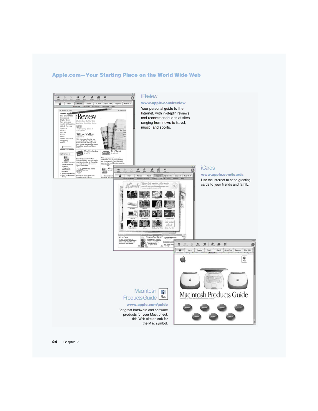Apple G4 manual IReview, Apple.com-Your Starting Place on the World Wide Web 