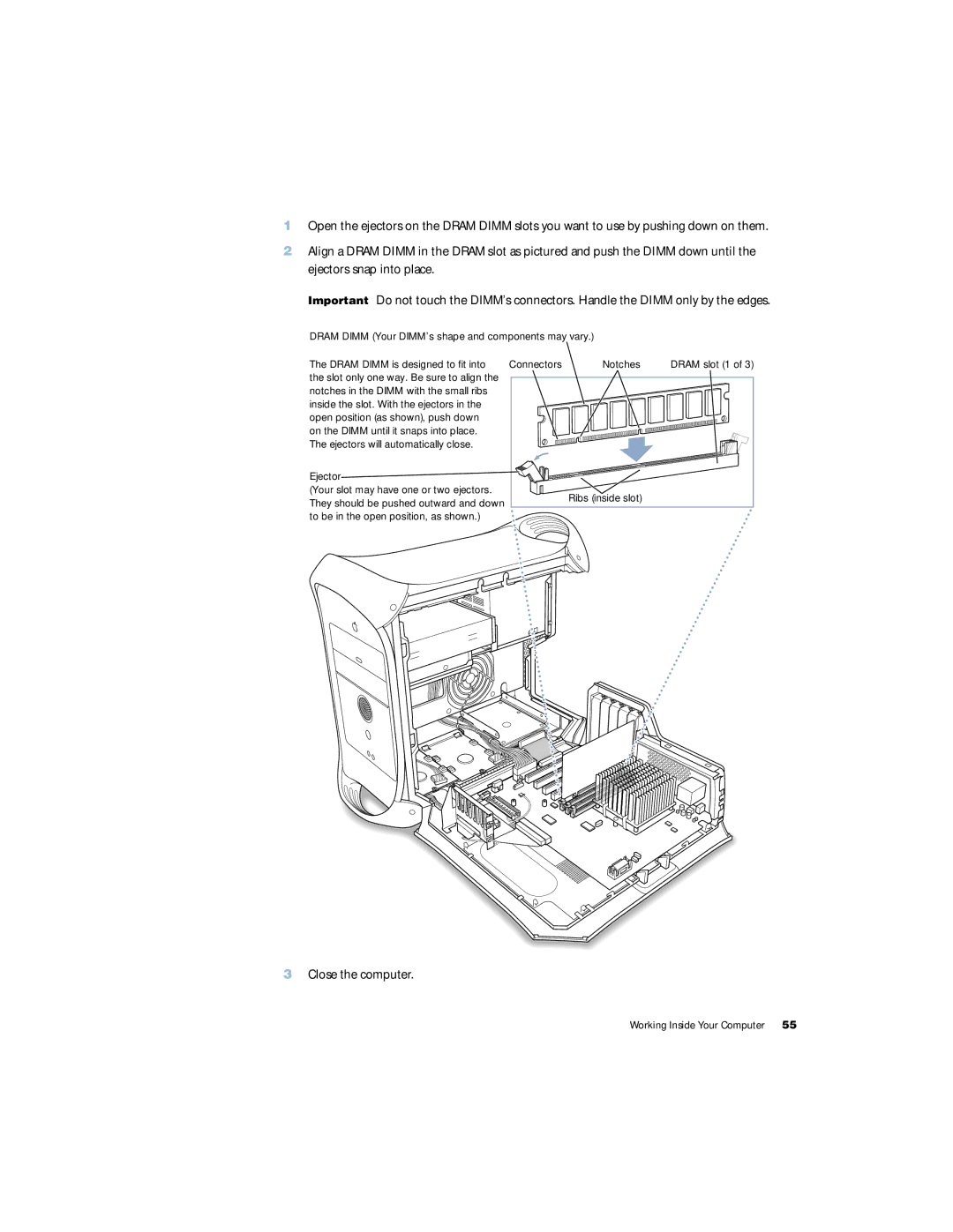 Apple G4 manual Close the computer 