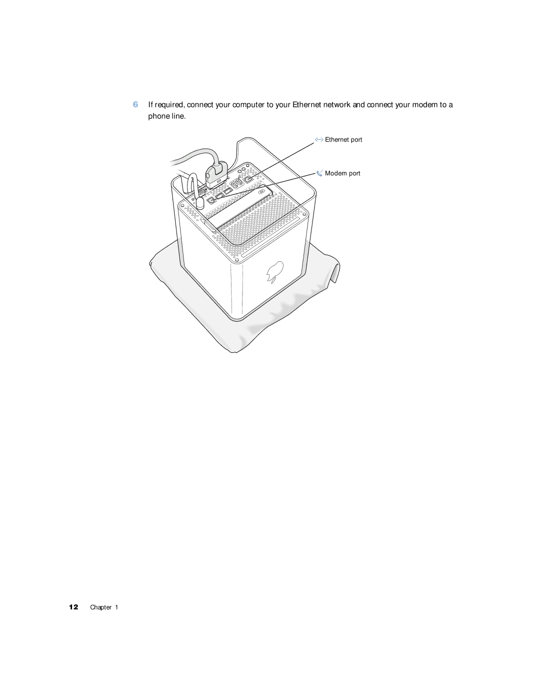 Apple G4 manual GEthernet port WModem port 