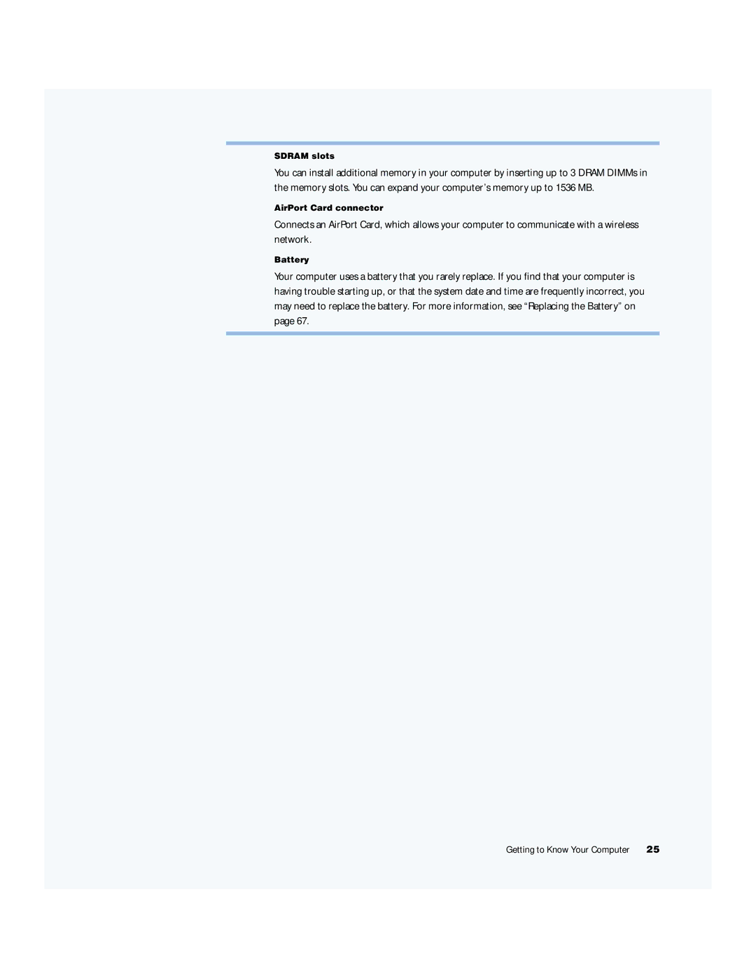 Apple G4 manual Sdram slots 