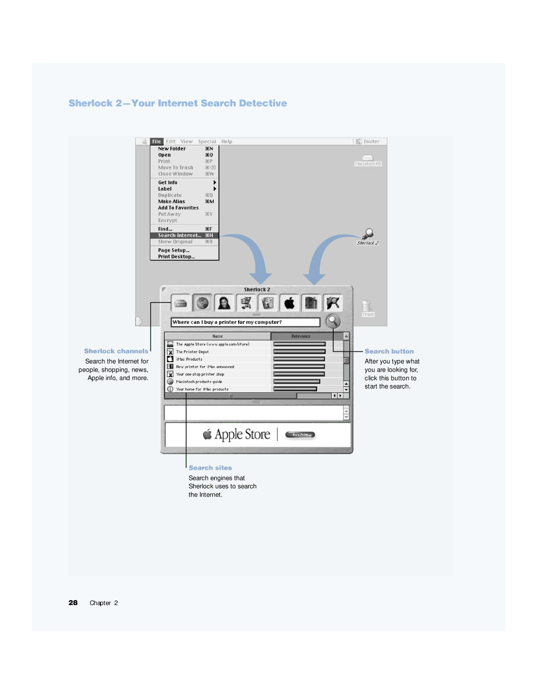 Apple G4 manual Sherlock 2-Your Internet Search Detective 