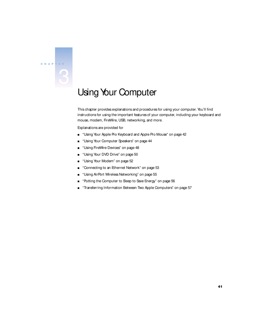 Apple G4 manual Using Your Computer 