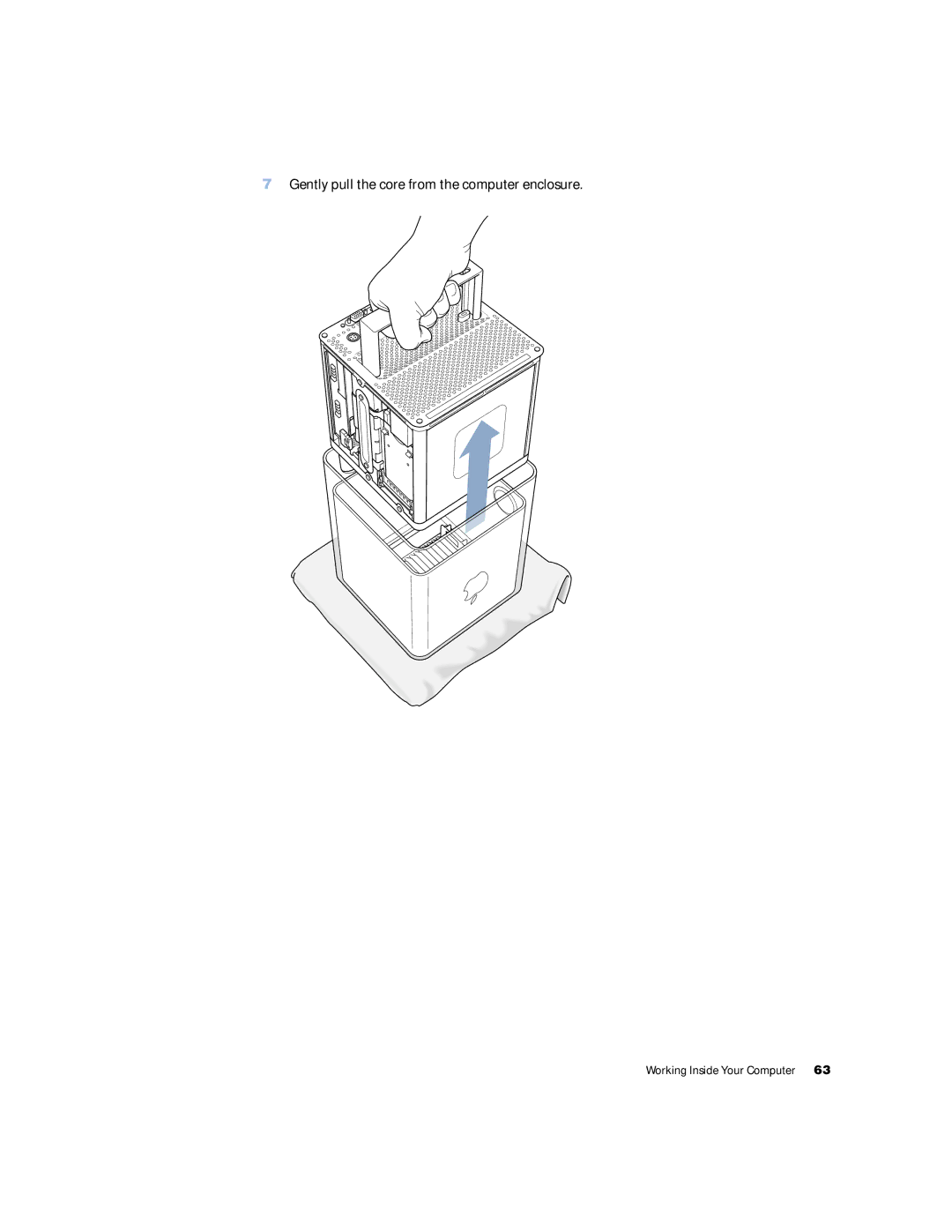 Apple G4 manual Gently pull the core from the computer enclosure 