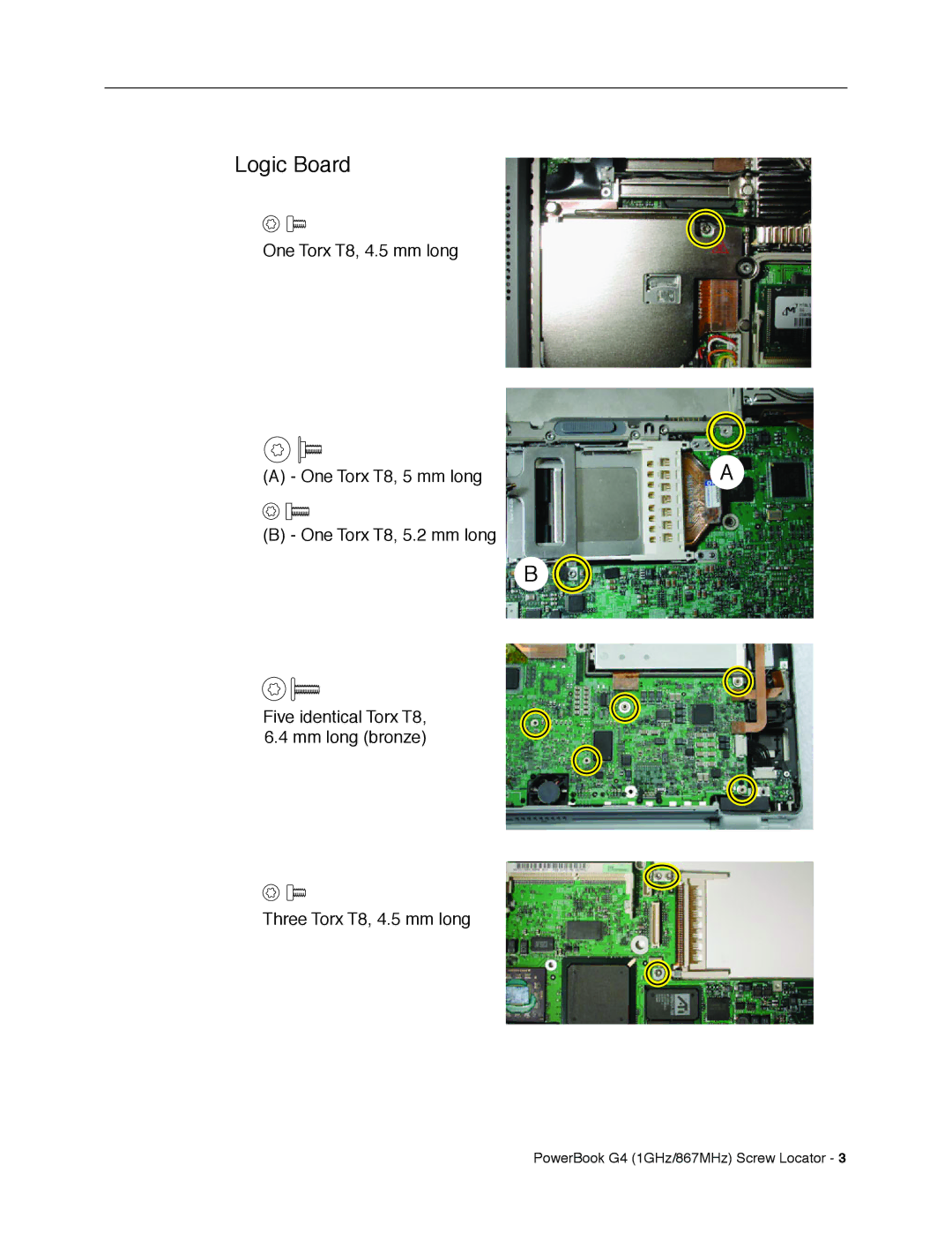 Apple G4 manual Logic Board 