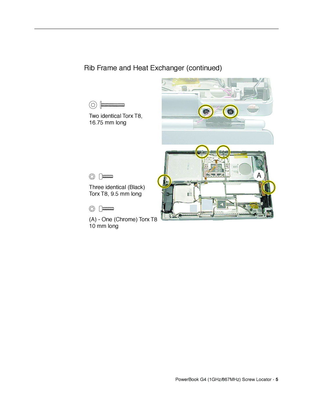 Apple G4 manual Rib Frame and Heat Exchanger 