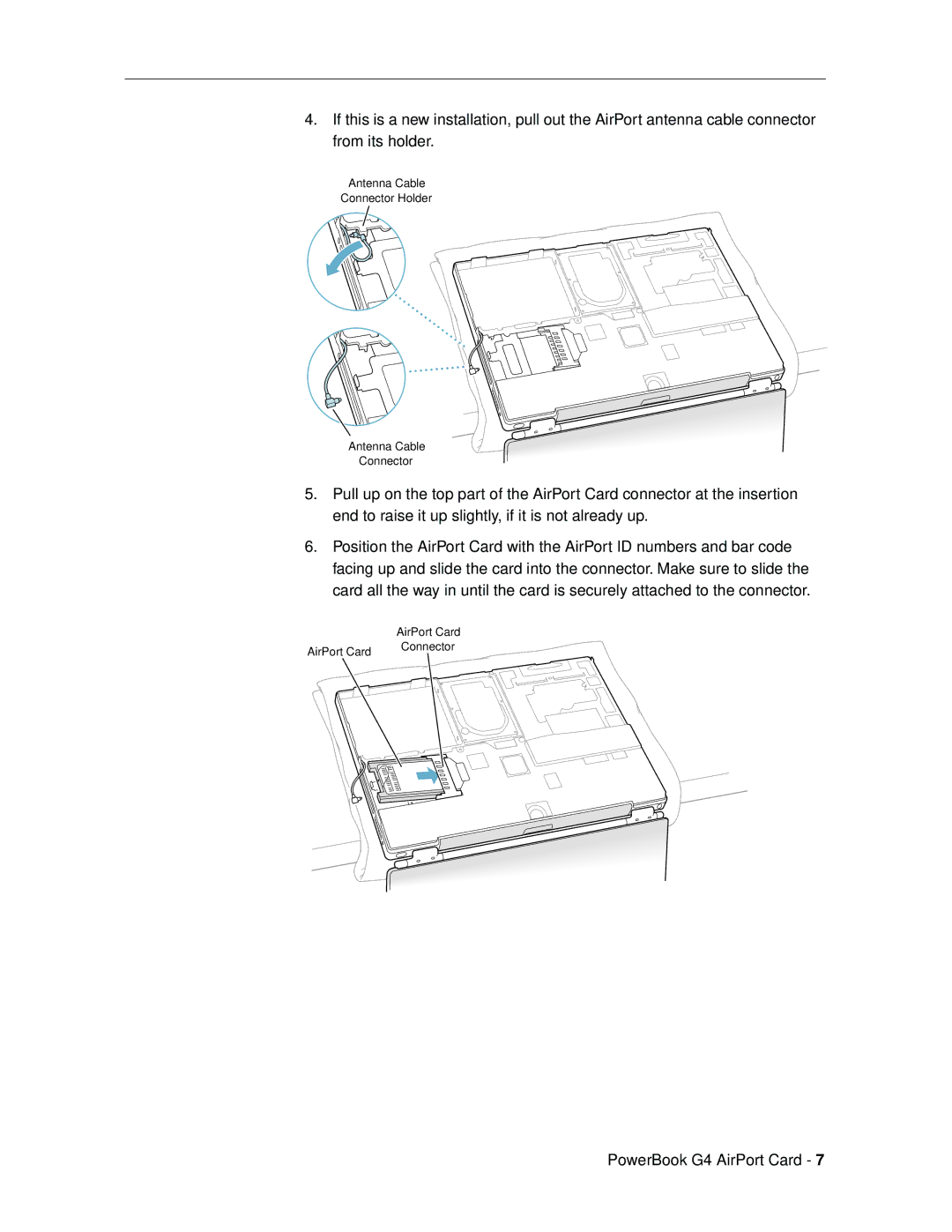 Apple G4 installation instructions Antenna Cable Connector Holder 