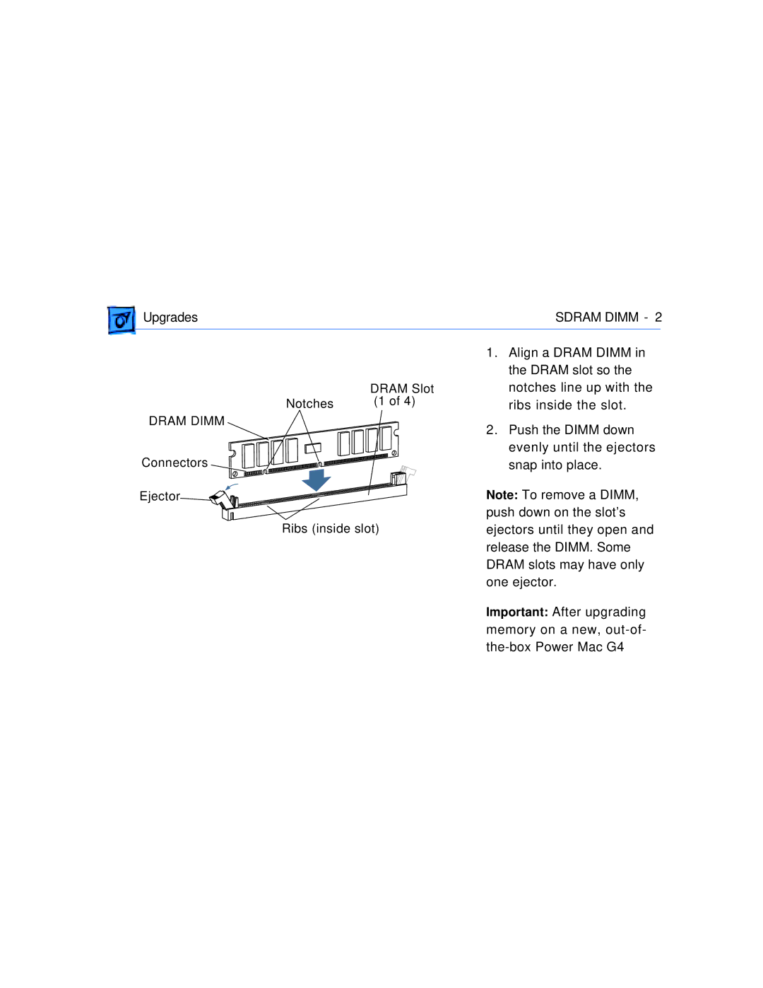 Apple G4 manual Dram Dimm 