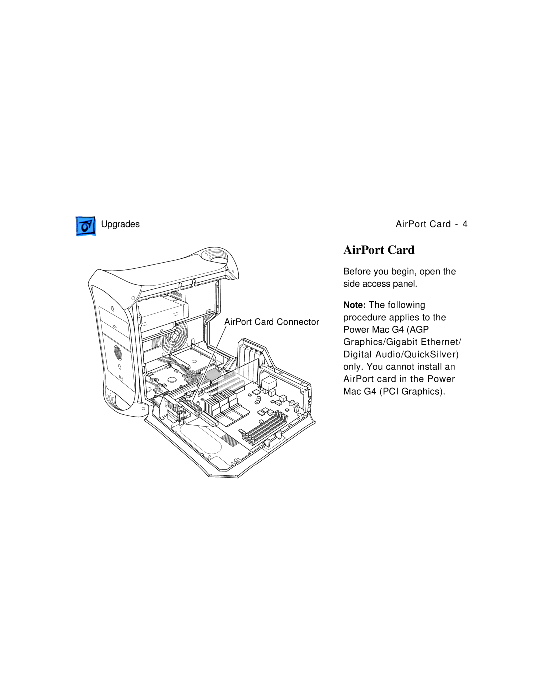 Apple G4 manual AirPort Card 