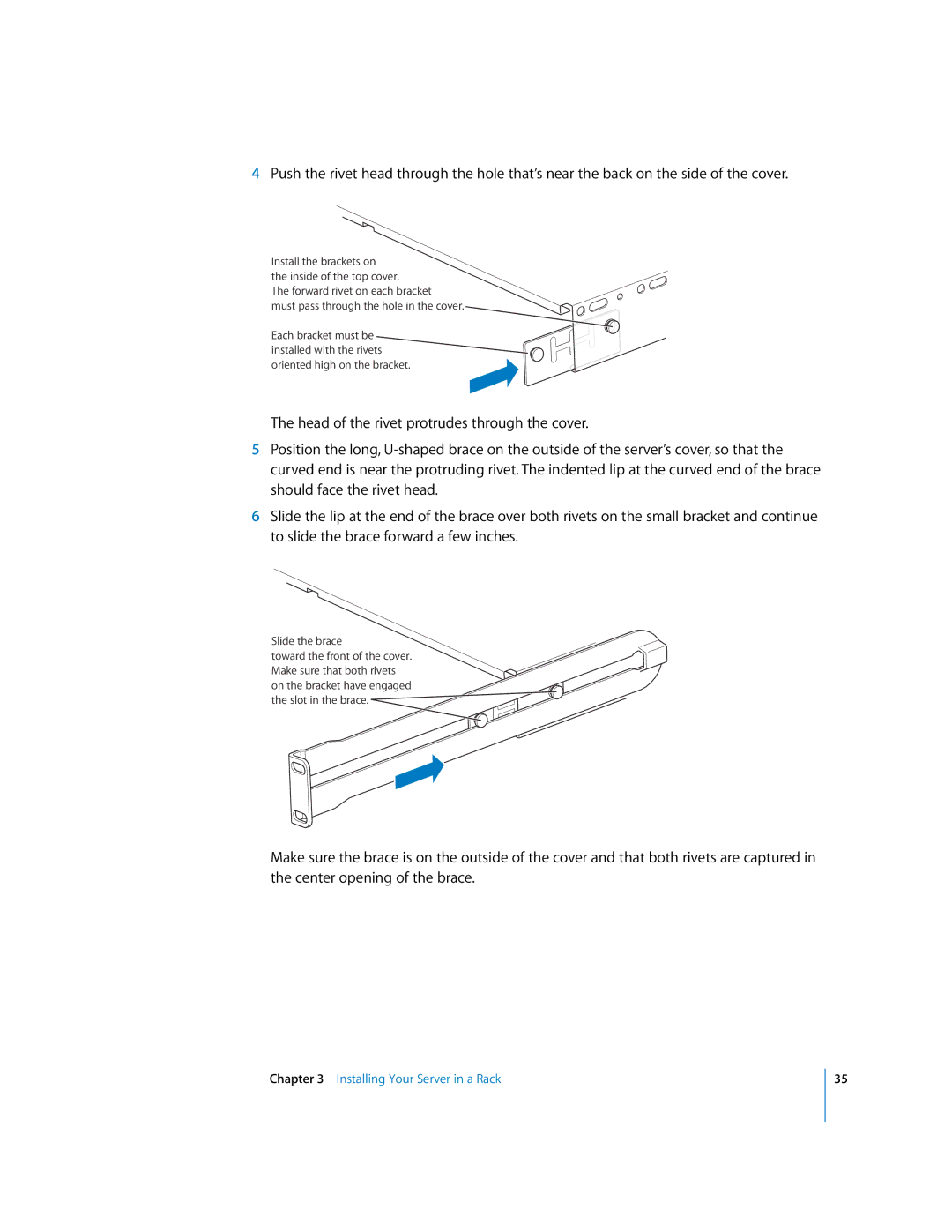 Apple G5 specifications Slide the brace 