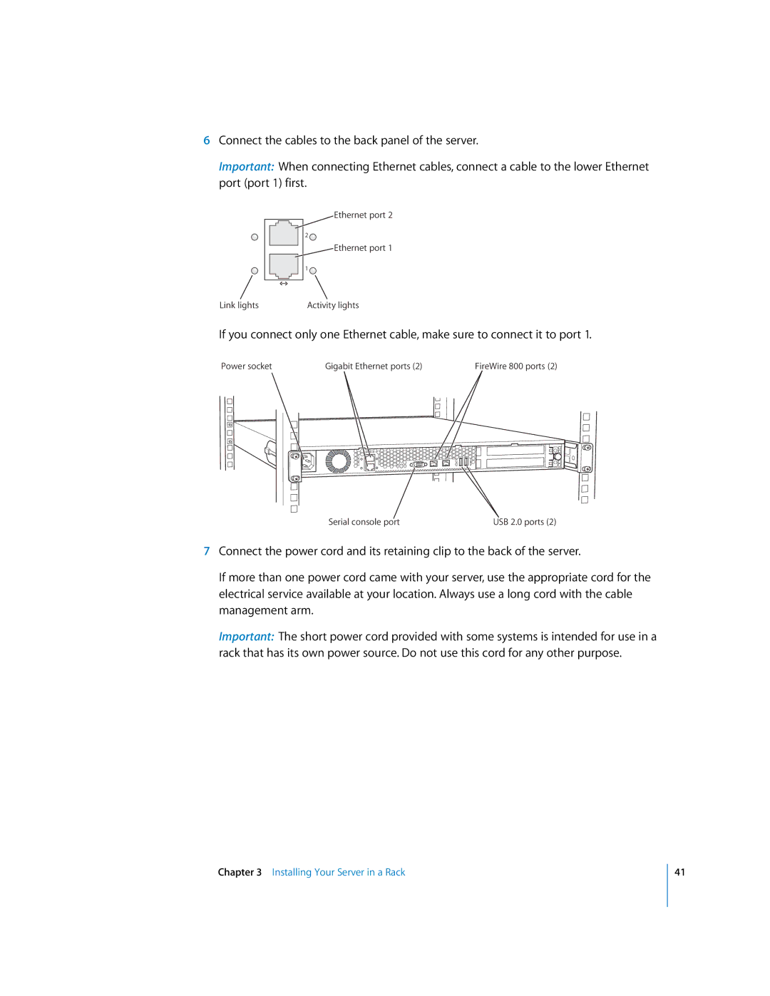 Apple G5 specifications Ethernet port Link lights 