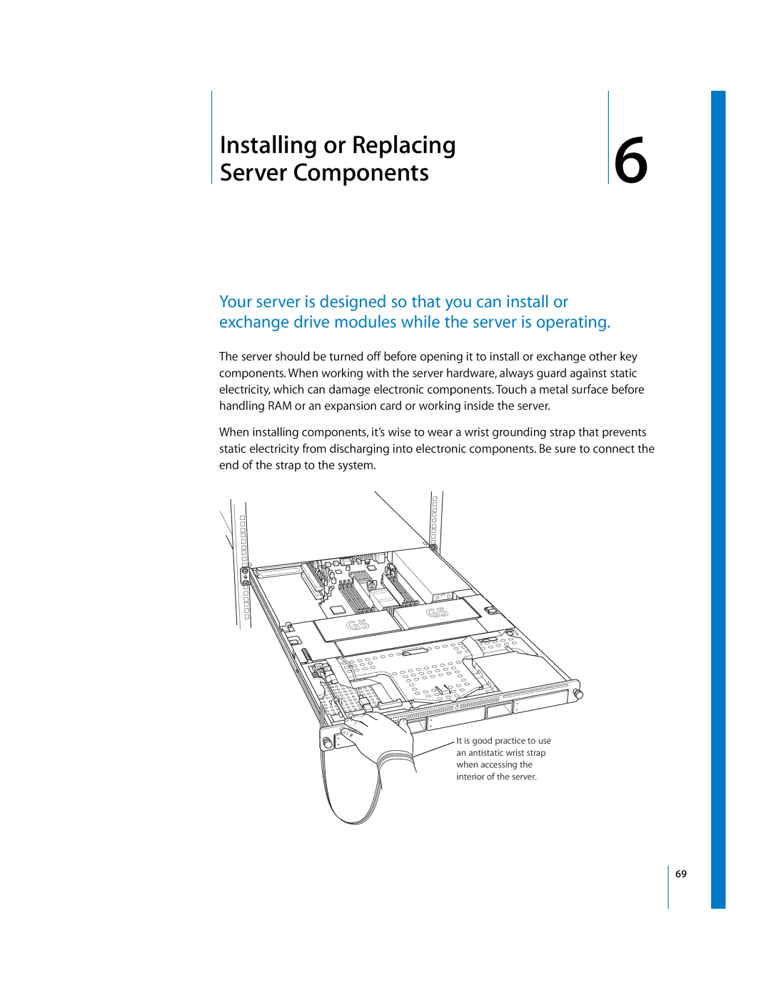 Apple G5 specifications Installing or Replacing Server Components 