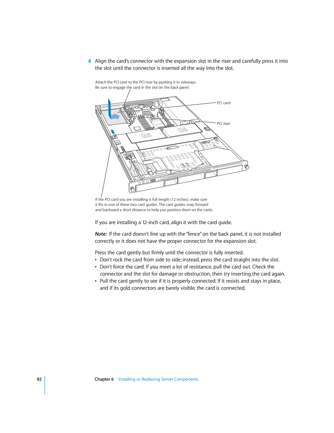 Apple G5 specifications Installing or Replacing Server Components 