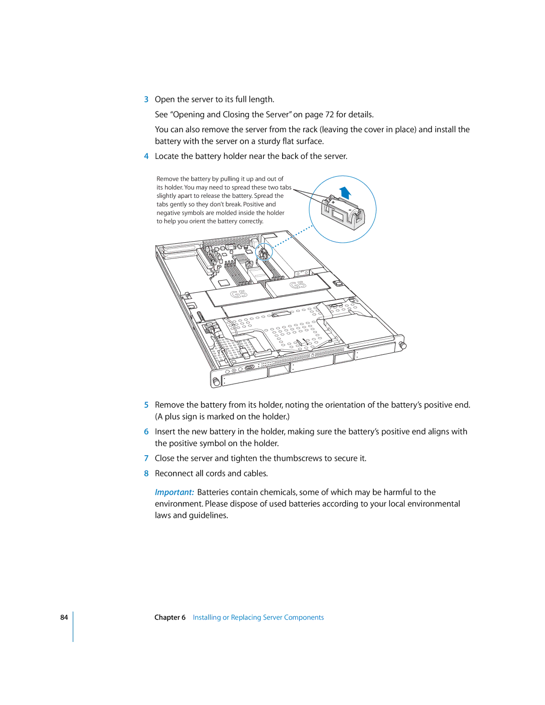 Apple G5 specifications Installing or Replacing Server Components 