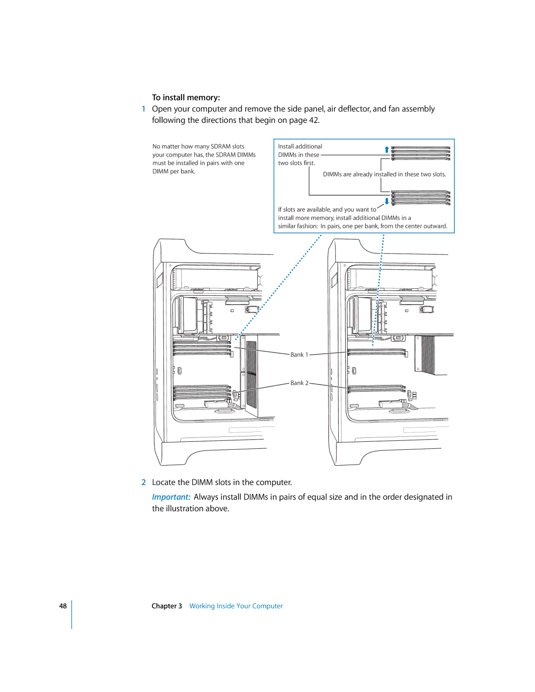 Apple G5 manual To install memory 