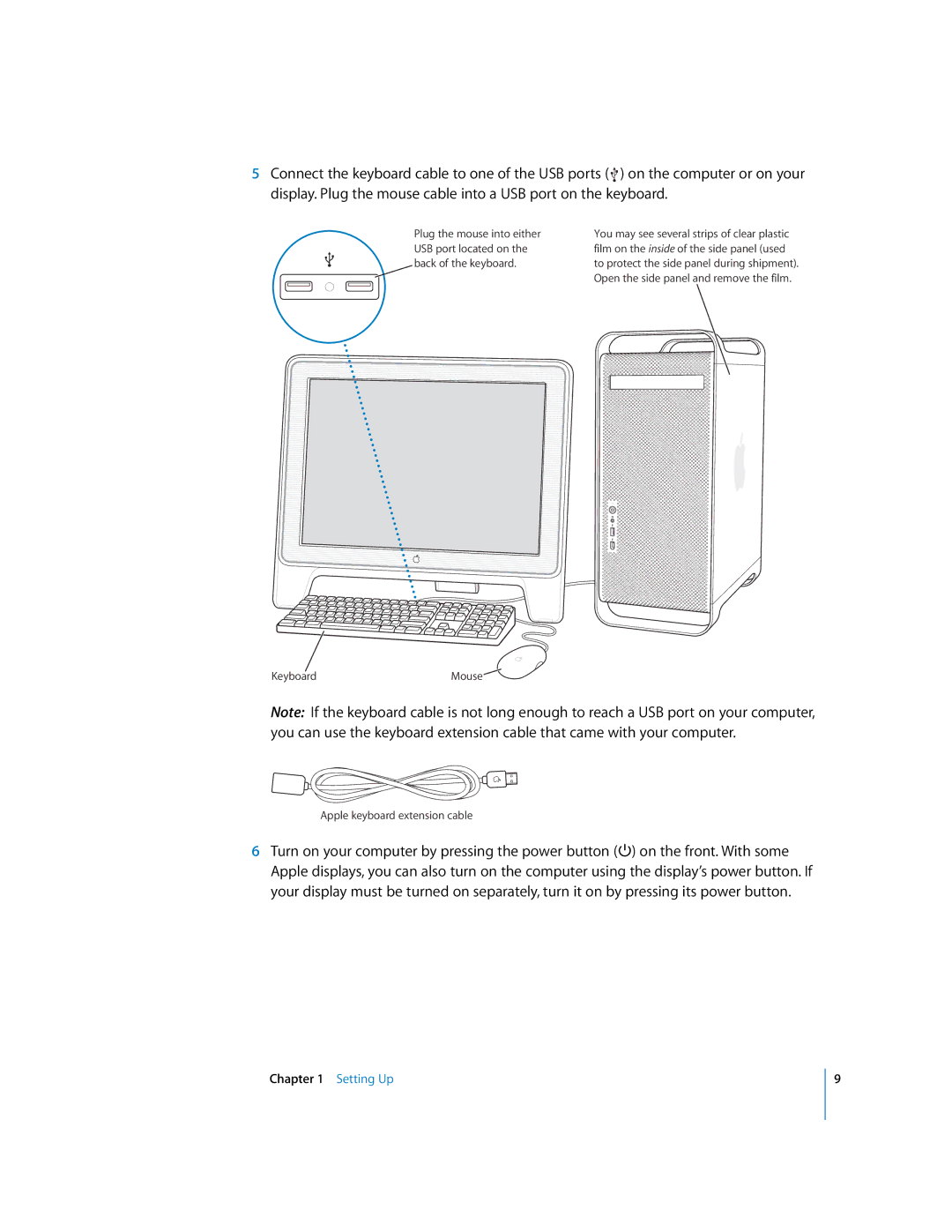 Apple G5 manual Keyboard 