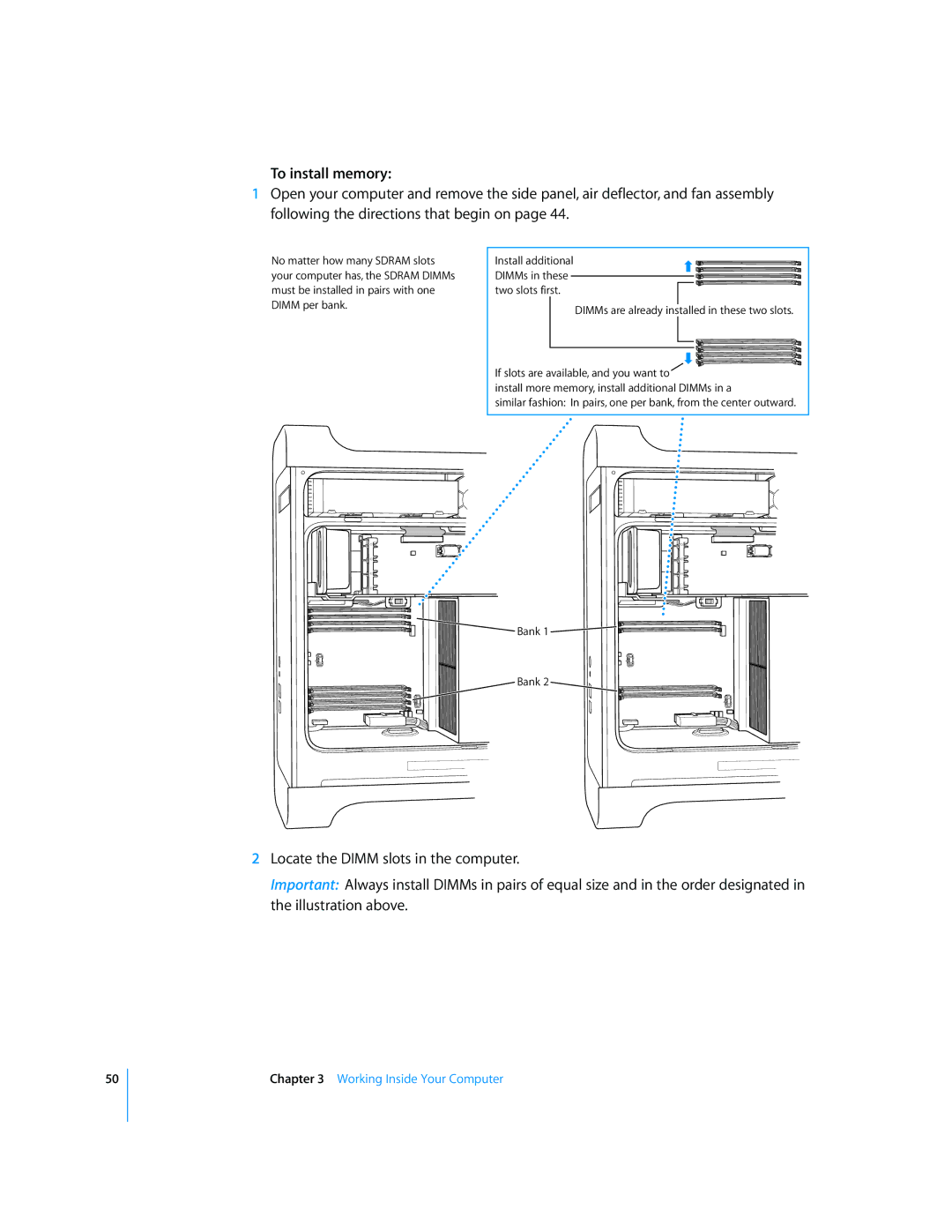 Apple G5 manual To install memory 