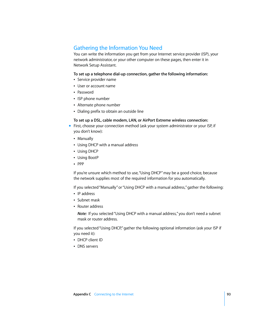 Apple G5 manual Gathering the Information You Need, Ppp 