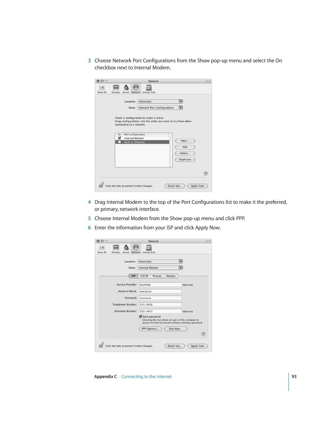 Apple G5 manual Appendix C Connecting to the Internet 