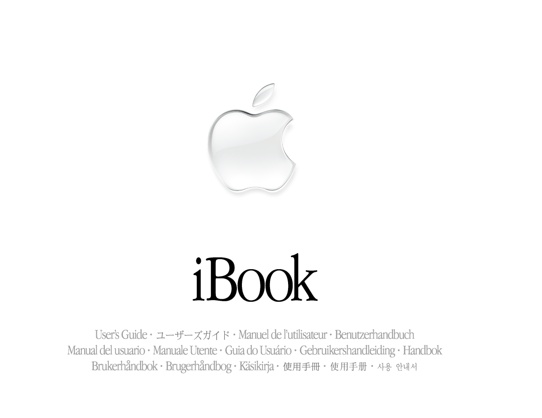 Apple I Book G3 manual iBook, Brukerhåndbok Brugerhåndbog Käsikirja, User’s Guide Manuel de l’utilisateur Benutzerhandbuch 