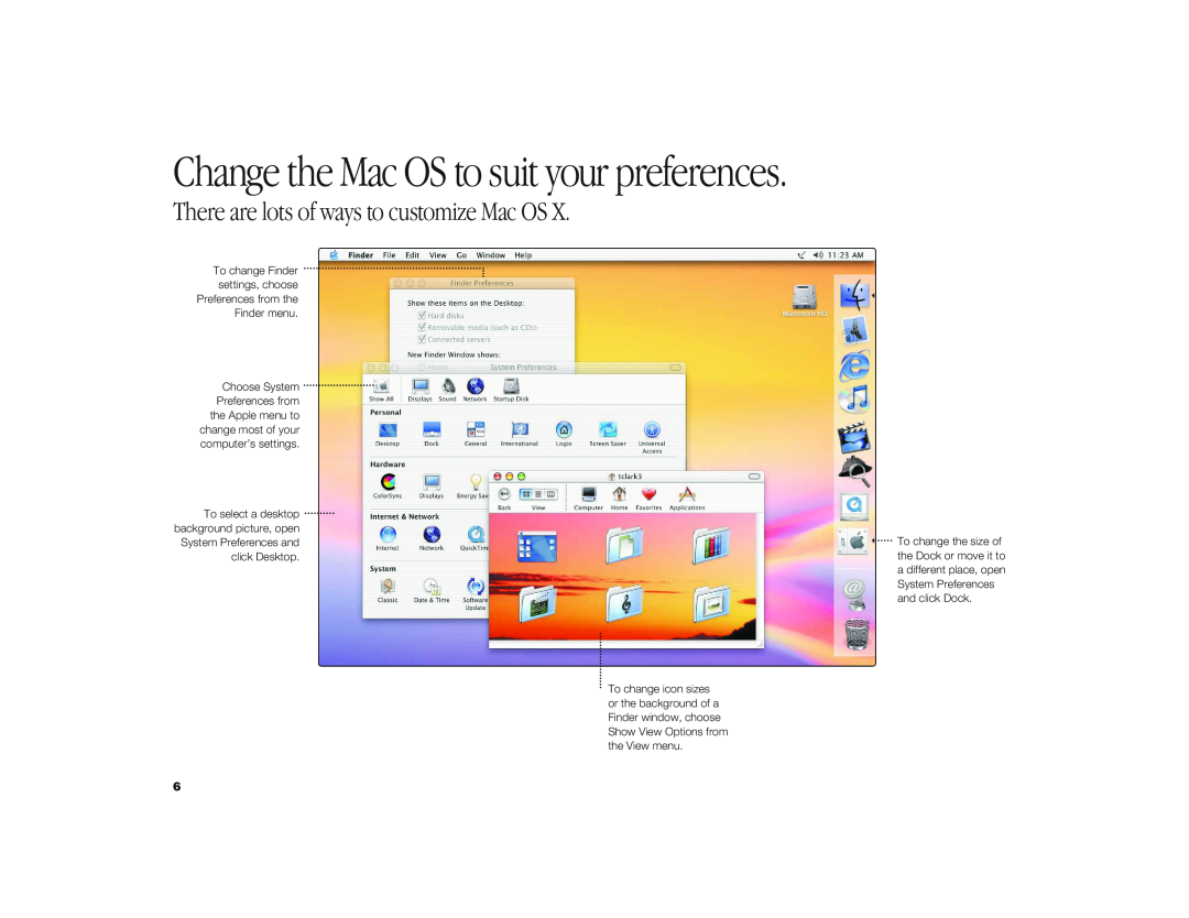 Apple I Book G3 manual Change the Mac OS to suit your preferences, There are lots of ways to customize Mac OS 