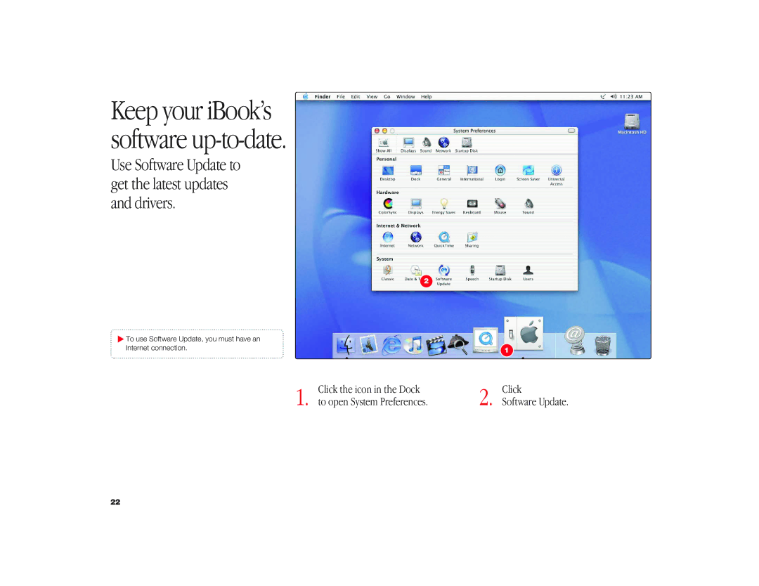 Apple I Book G3 manual Keep your iBook’s software up-to-date 