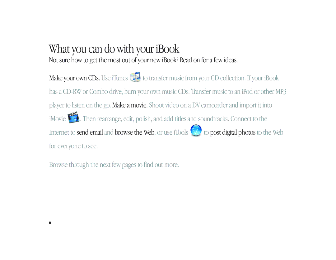 Apple I Book G3 manual What you can do with your iBook 