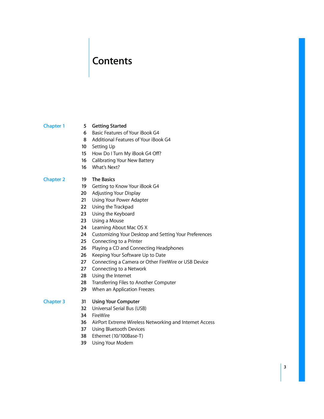 Apple iBook G4 manual Contents 